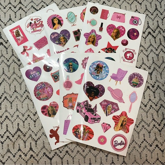 Barbie Birthday Party Tablecloths & Stickers- NEW - Picture 3 of 4